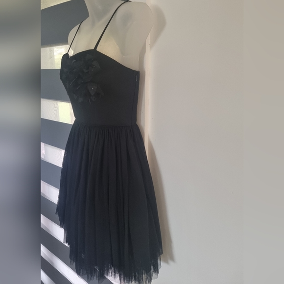 Womens black ballerina style dress - Picture 2 of 12